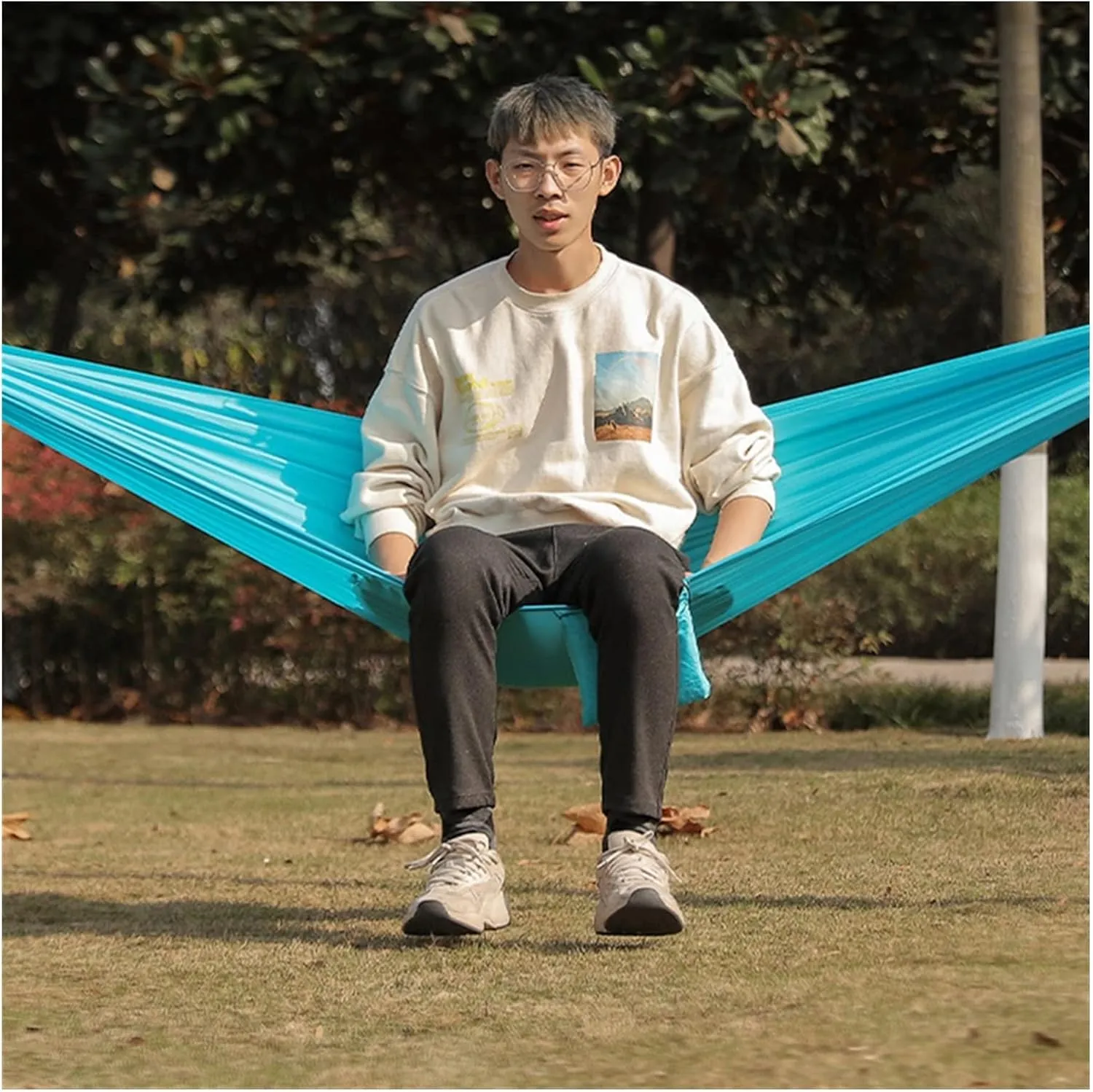Swings Seats Nylon Hammock with Tear Resistant, Portable Single Hammock, Durable, Breathable, Long Lasting, for Outdoors Play Set Swings (Color : Purple)