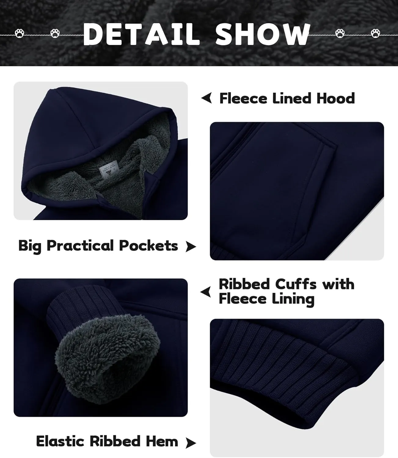 SWISSWELL Boys Fleece Hoodie Full Zip Hooded Sweatshirt Warm Cozy Jacket Long Sleeve Pullover Outerwear for Kids & Teens