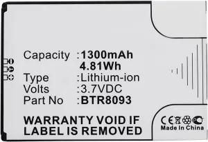 Synergy Digital Camera Battery, Compatible with Utstarcom BTR8093 Digital Camera, (Li-Ion, 3.7V, 1300 mAh) Ultra High Capacity, Replacement for Utstarcom BTR8093 Battery