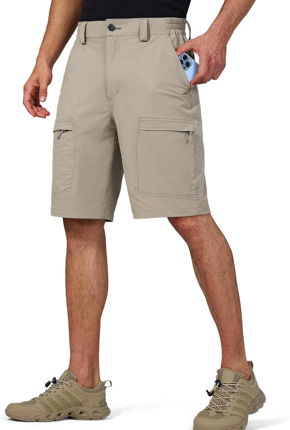 Tactical Cargo Shorts for Men Quick-Dry Lightweight Work Shorts with 7 Pockets,Durable Hiking Outdoor Short