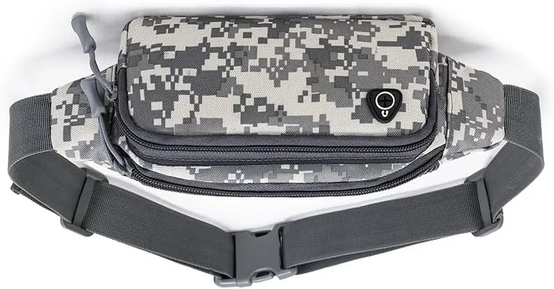 Tactical Waist Bag Shoulder Multifunctional Crossbody Large Fanny Pack for Men Women Wallets Waist Pack Phone Carrying (Grey)