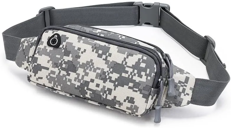 Tactical Waist Bag Shoulder Multifunctional Crossbody Large Fanny Pack for Men Women Wallets Waist Pack Phone Carrying (Grey)