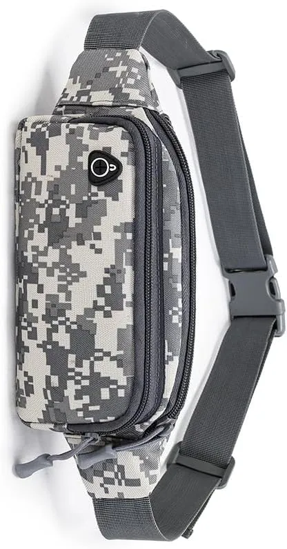 Tactical Waist Bag Shoulder Multifunctional Crossbody Large Fanny Pack for Men Women Wallets Waist Pack Phone Carrying (Grey)