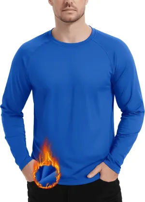 TACVASEN Mens Lightweight Thermal Shirt Fleece Lined Base Layer Long Sleeve Undershirts Crewneck Workout Tops