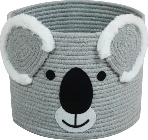 T&T Homewares Koala Storage Basket Medium Size, Ideal for Baby Diapers, Laundry, Nursery & Kids Room - Versatile Organizer for Woodland Decor, Pet Toys