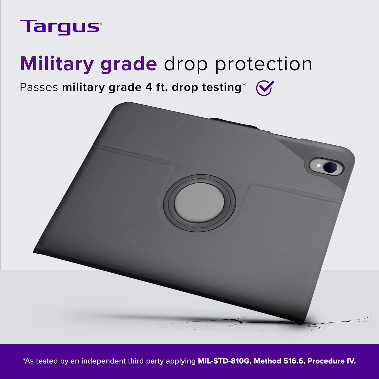 Targus VersaVu iPad 10th Generation Case 2022 iPad 10.9 Inch Case, 10 Case 360 Degree Rotating Military Grade Drop Protection Cover for 10.9â€ 10th Gen 2022 Magnetic Close, Black (THZ935GL)