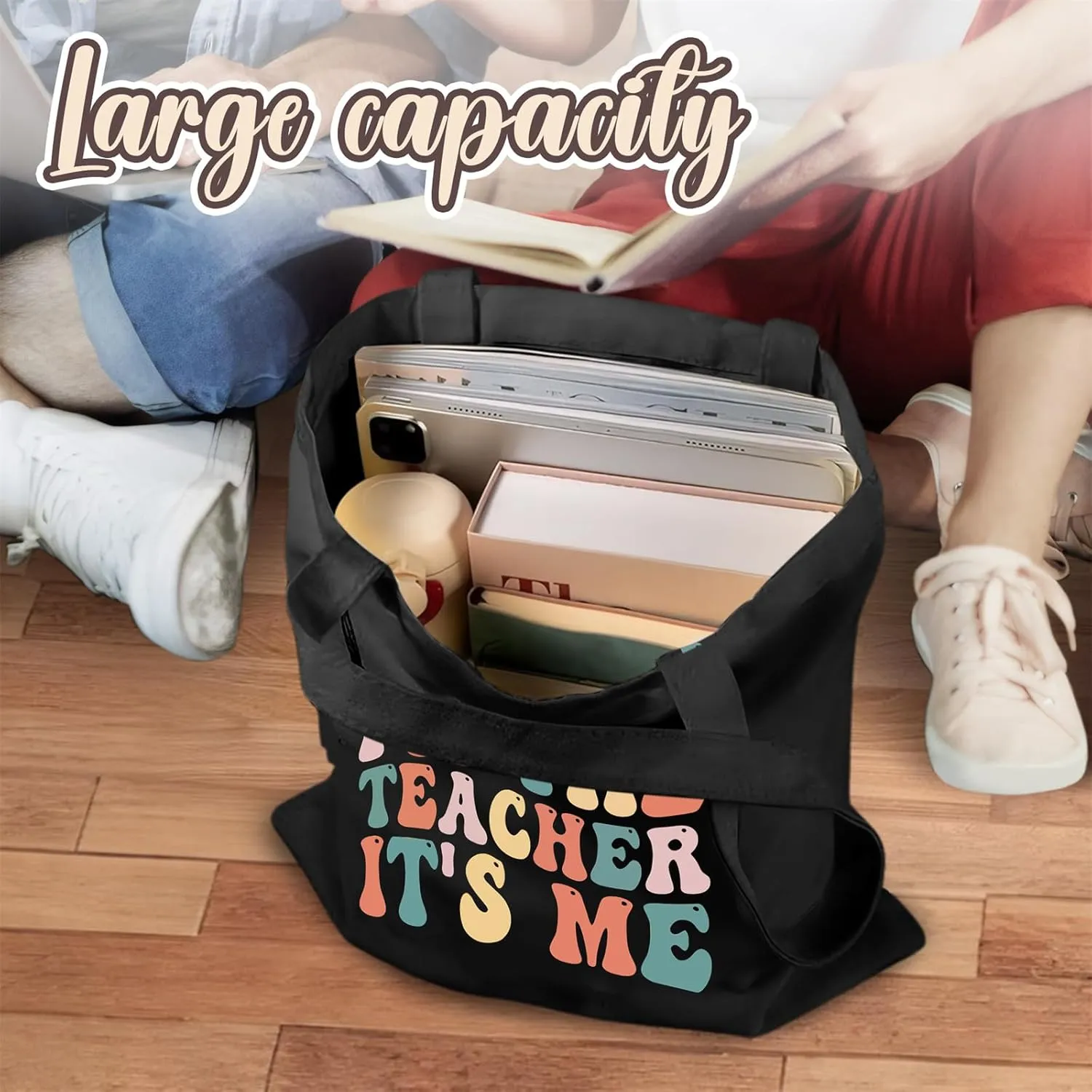 Teacher Canvas Bag Teacher Gifts for Women Christmas Appreciation Thank You Gifts Teacher Reusable Grocery Bag
