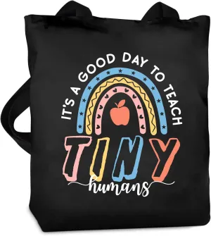 Teacher Canvas Bag Teacher Gifts for Women Christmas Appreciation Thank You Gifts Teacher Reusable Grocery Bag
