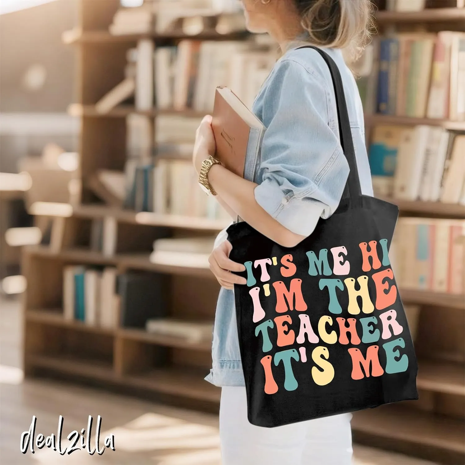 Teacher Canvas Bag Teacher Gifts for Women Christmas Appreciation Thank You Gifts Teacher Reusable Grocery Bag