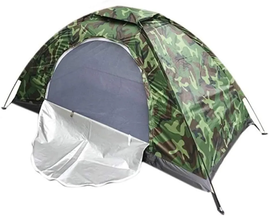 Tent 1-2 Man Camouflage Tent Windproof for Outdoor Camping Hiking Lightweight Dome Tent Outdoor Camping