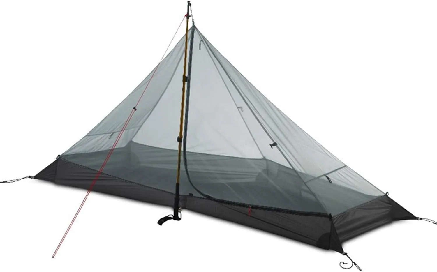 Tent 1 Person Outdoor Ultralight Camping Tent 3 Season Rodless Tent for Hiking Travel, 210x95cm, Khaki