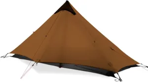 Tent 1 Person Outdoor Ultralight Camping Tent 3 Season Rodless Tent for Hiking Travel, 210x95cm, Khaki