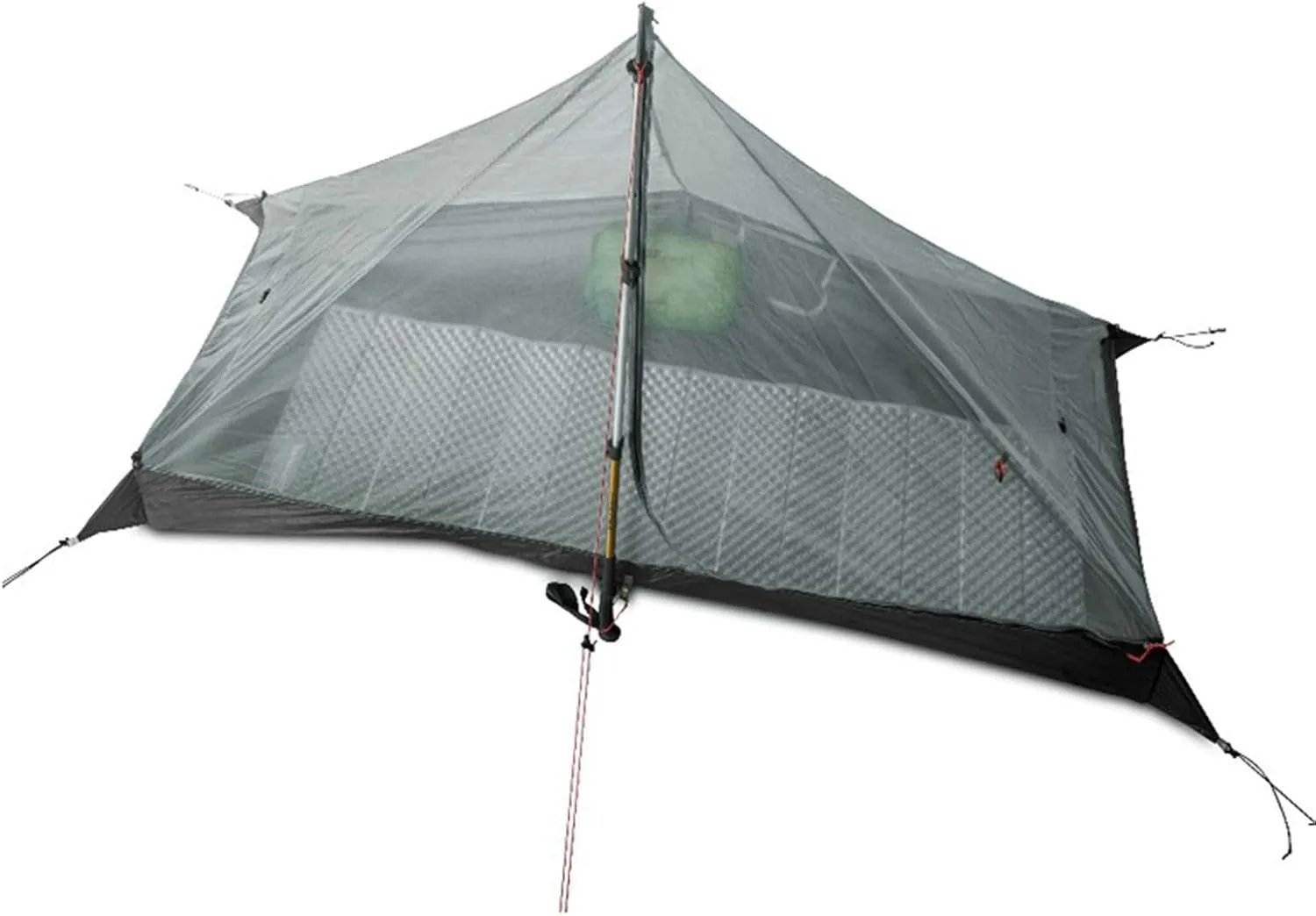 Tent 1 Person Outdoor Ultralight Camping Tent 3 Season Rodless Tent for Hiking Travel, 210x95cm, Khaki