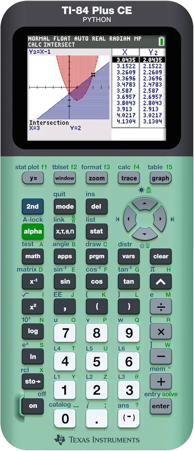 Texas Instruments TI-84 Plus CE Color Graphing Calculator, Mint Small