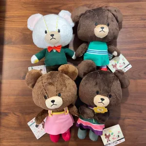The Bear's School, Jackie & David Plush Toy, 4 Types, Not Single Item, The Bear's School