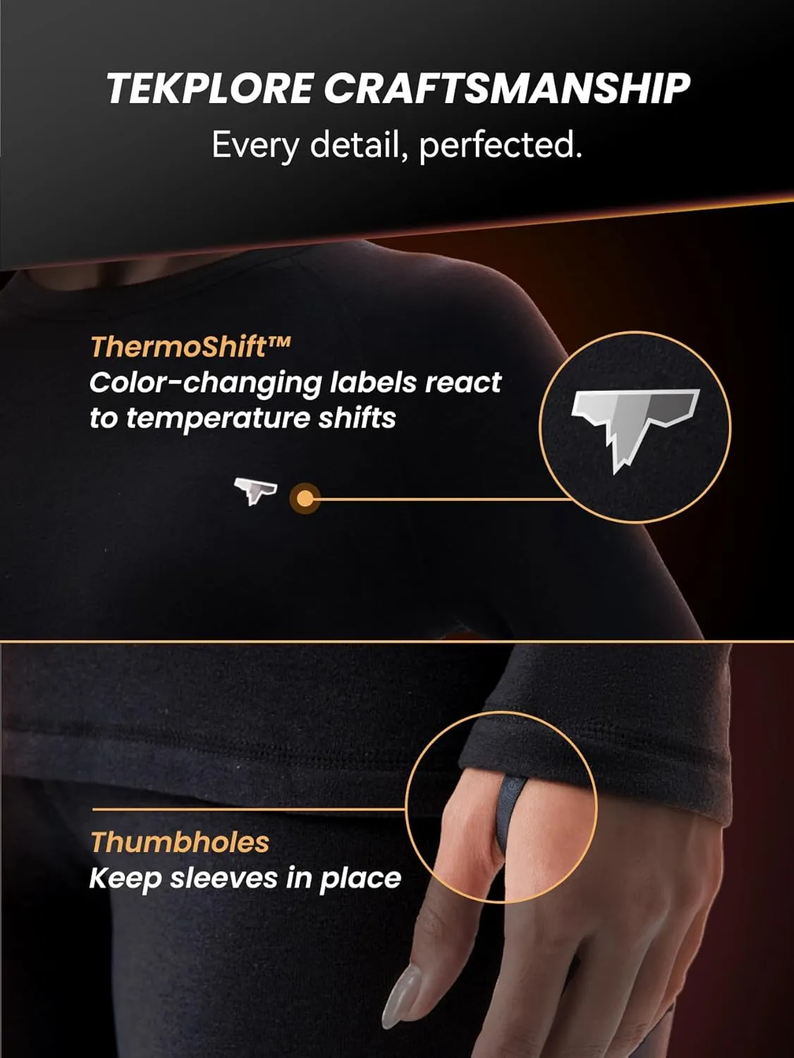 Thermal Underwear Womens - Base Layer Fleece Lined Top for Women, Long Sleeve Shirt Layering for Winter Cold Weather