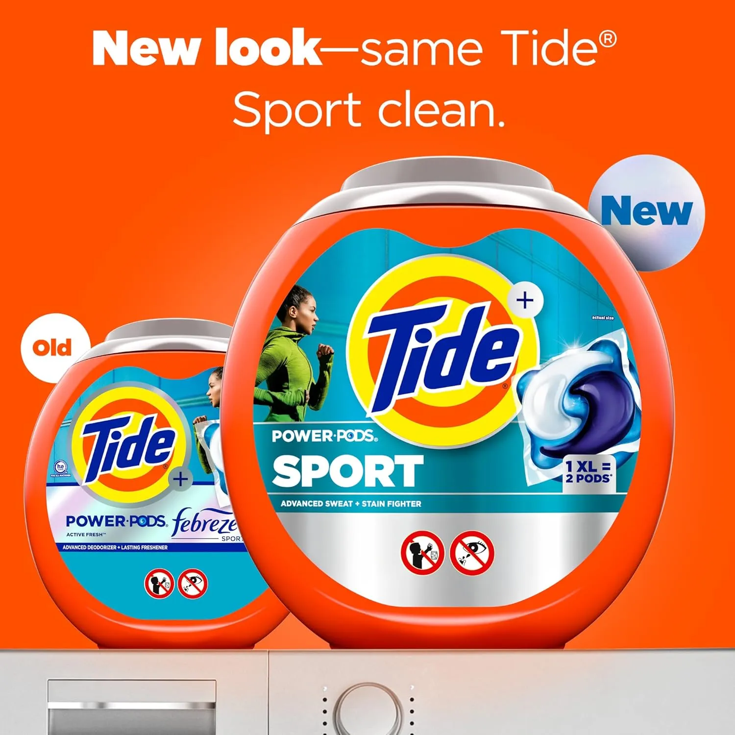 Tide Power PODS Laundry Detergent Soap Pacs with Febreze Sport, 63 Count, Laundry Pods with Febreze Freshness and Sport Odor Defense (133)