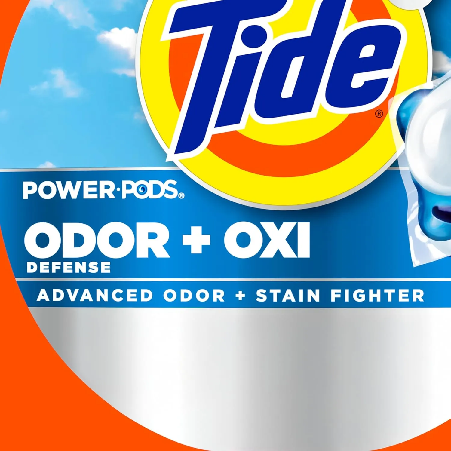 Tide Ultra OXI Power PODS with Odor Eliminators Laundry Detergent Pacs, For Visible and Invisible Dirt, 45 Count, Tide PODS Laundry Detergent, Laundry Pacs