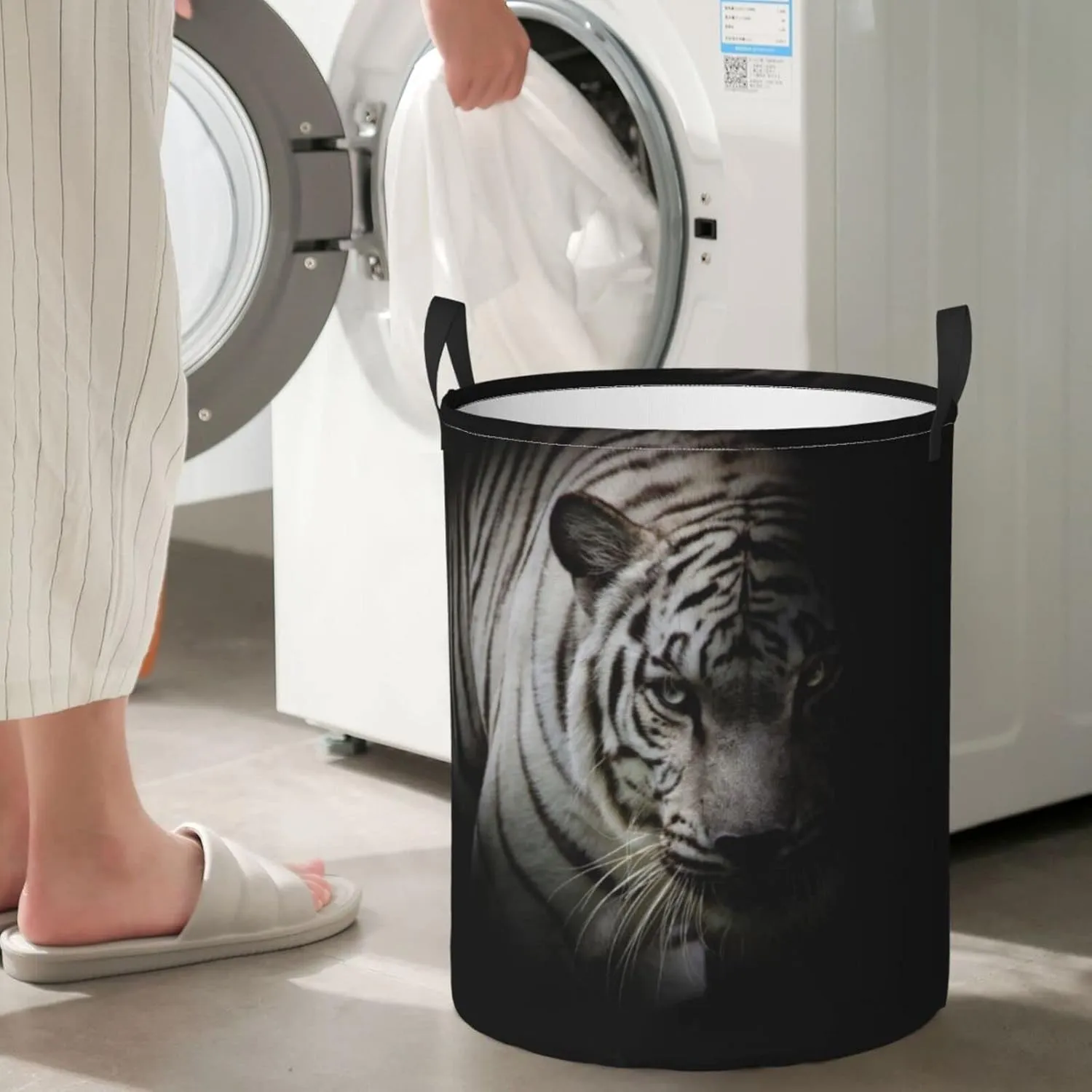Tiger Laundry Hamper Cool Laundry Baskets Large Animal Hampers Toy Organizer Hamper Bag Dirty Clothes Storage Bin