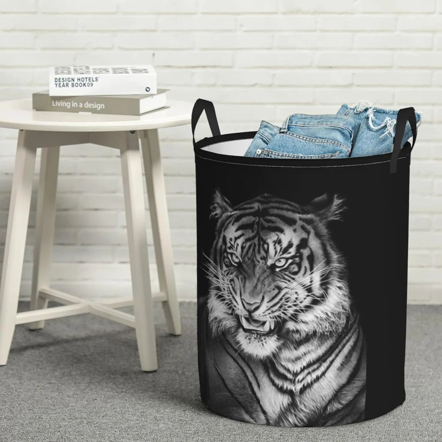 Tiger Laundry Hamper Cool Laundry Baskets Large Animal Hampers Toy Organizer Hamper Bag Dirty Clothes Storage Bin
