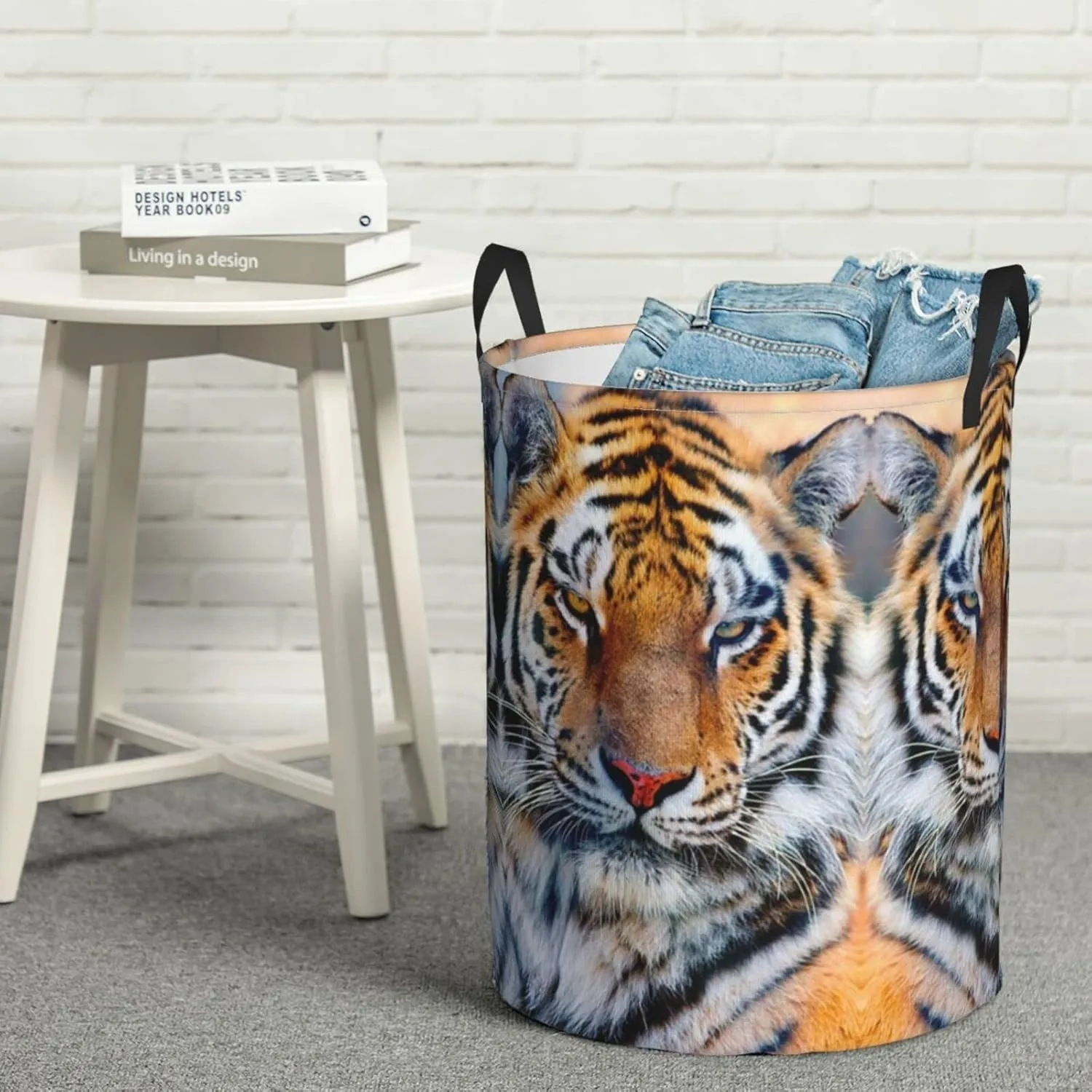 Tiger Laundry Hamper Cool Laundry Baskets Large Animal Hampers Toy Organizer Hamper Bag Dirty Clothes Storage Bin