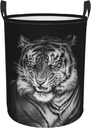 Tiger Laundry Hamper Cool Laundry Baskets Large Animal Hampers Toy Organizer Hamper Bag Dirty Clothes Storage Bin