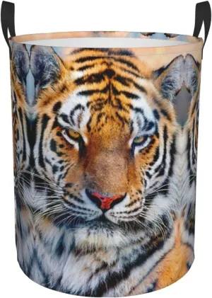 Tiger Laundry Hamper Cool Laundry Baskets Large Animal Hampers Toy Organizer Hamper Bag Dirty Clothes Storage Bin