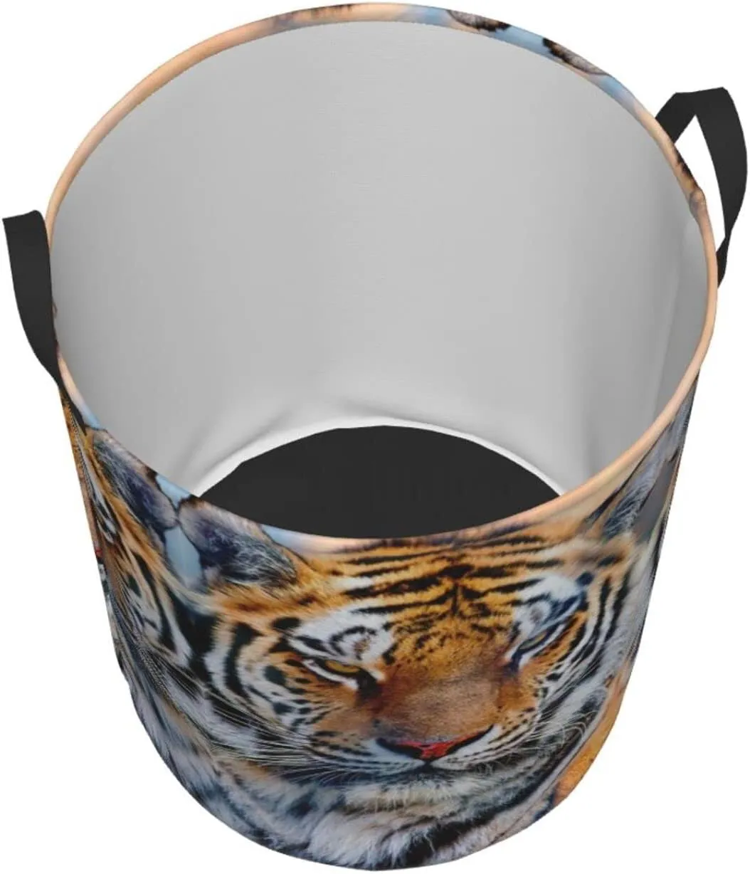 Tiger Laundry Hamper Cool Laundry Baskets Large Animal Hampers Toy Organizer Hamper Bag Dirty Clothes Storage Bin