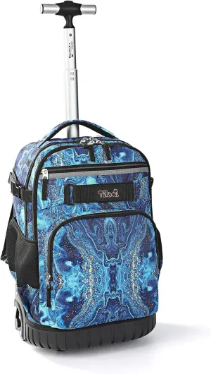 Tilami Rolling Backpack 18 inch Wheeled Backpack School College Student Travel Trip Boys and Girls