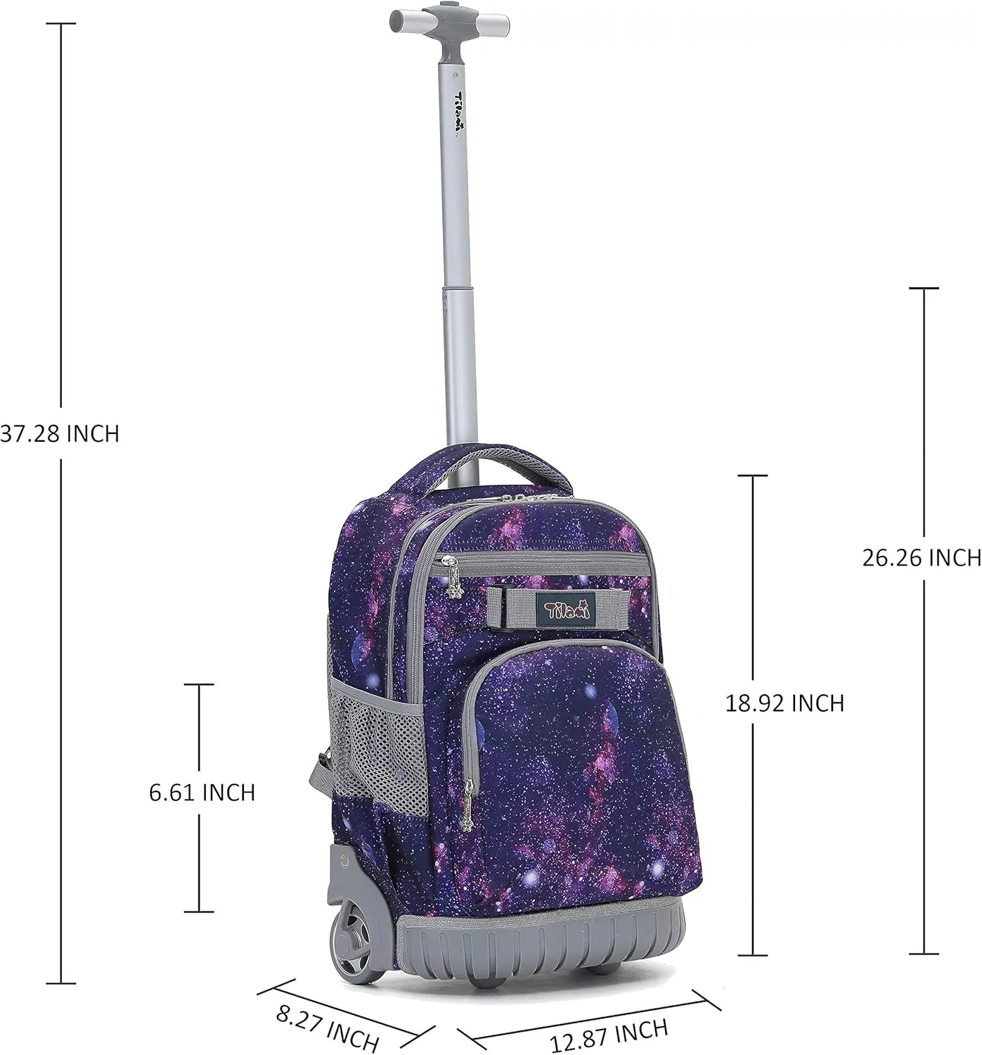 Tilami Rolling Backpack 19 inch Wheeled Boys Girls Travel School Student Trip…