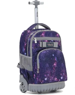 Tilami Rolling Backpack 19 inch Wheeled Boys Girls Travel School Student Trip…