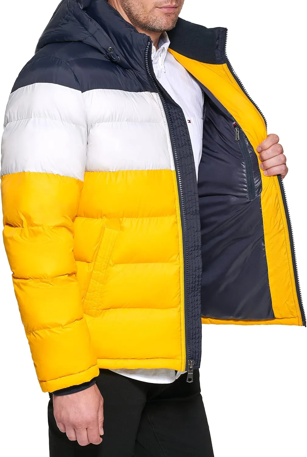 Tommy Hilfiger Men's Down Alternative Hooded Puffer Jacket (Standard and Big & Tall)
