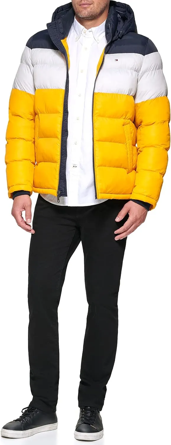 Tommy Hilfiger Men's Down Alternative Hooded Puffer Jacket (Standard and Big & Tall)