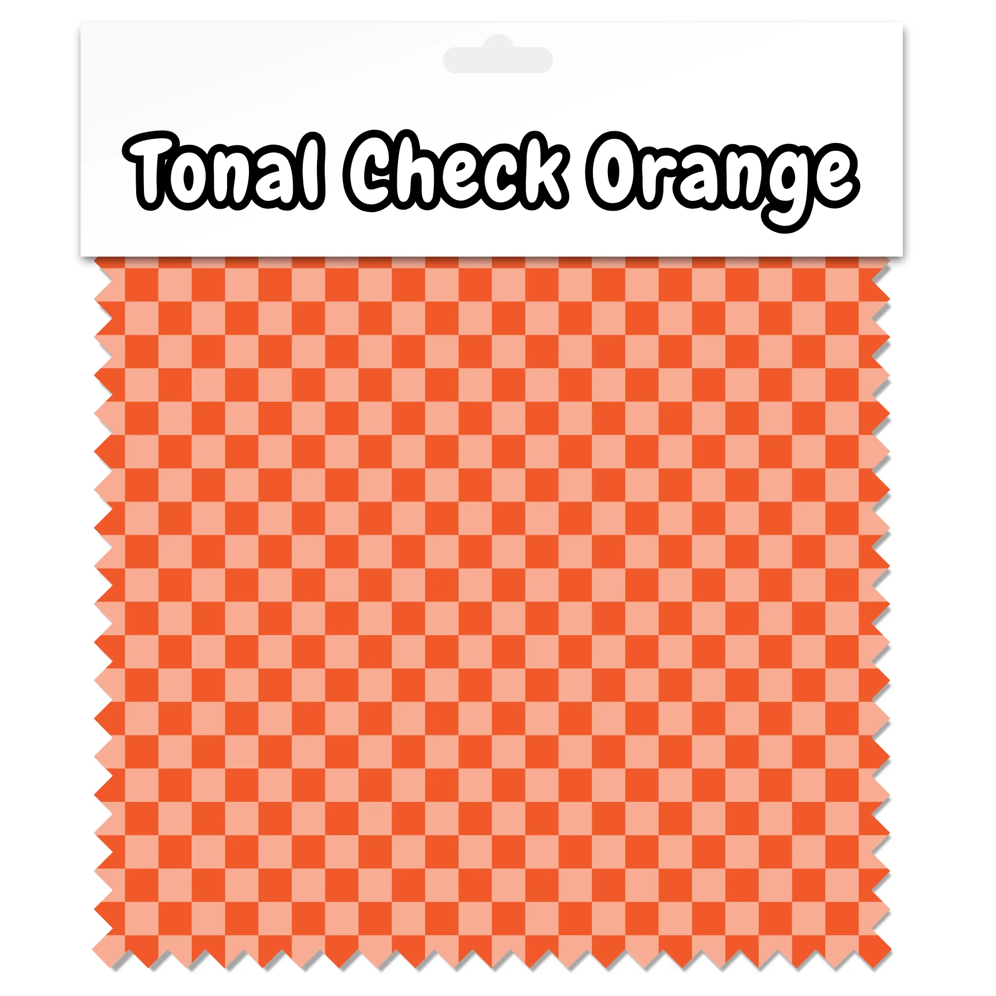 Tonal Check Orange | Luxe Smooth Bonded Polyester Fabric