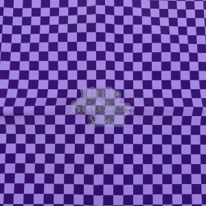 Tonal Check Purple | Luxe Smooth Bonded Polyester Fabric