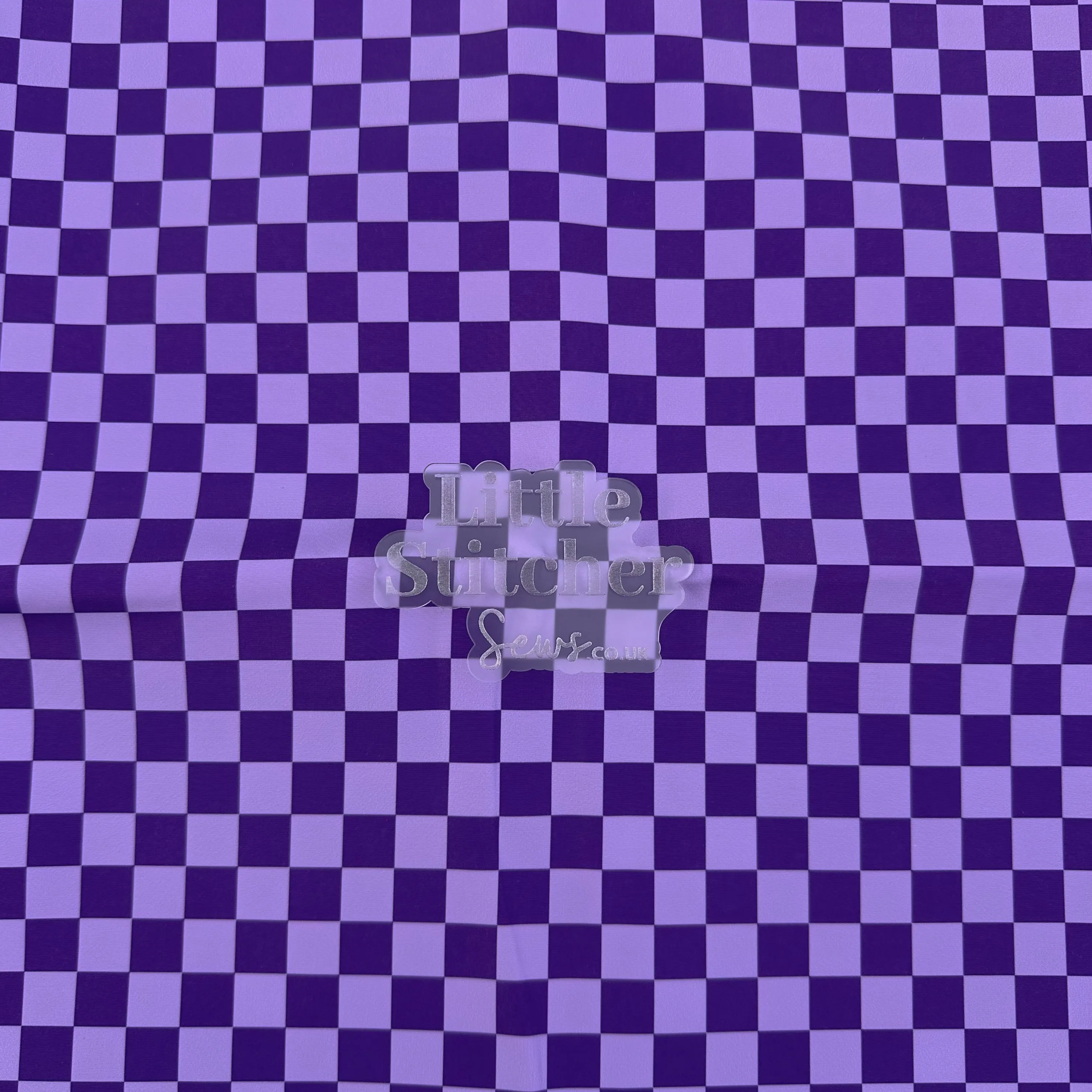 Tonal Check Purple | Luxe Smooth Bonded Polyester Fabric