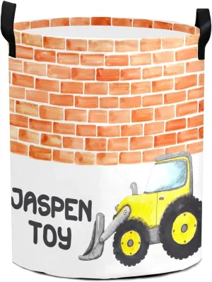 Tractor Truck Cartoon Personalized Laundry Basket Laundry Hamper Clothes Bag Collapsible Tall with Handles,Waterproof,Storage Baskets for Bathroom College Dorm Family Essentials