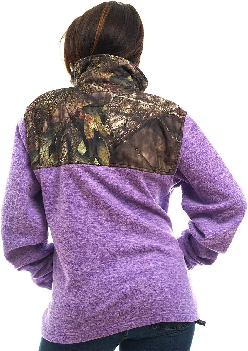 TrailCrest Women's C-Max Full Zip Polar Fleece Jacket Mossy Oak Camo Patterns