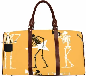 Travel Bag Skull Rock Band And Guitar Foldable Travel Duffel Bag Tote Carry On Luggage Duffle Overnight For Women(Type-5,18.62"x 8.5"x 9.65")