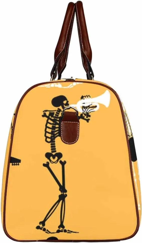 Travel Bag Skull Rock Band And Guitar Foldable Travel Duffel Bag Tote Carry On Luggage Duffle Overnight For Women(Type-5,18.62"x 8.5"x 9.65")
