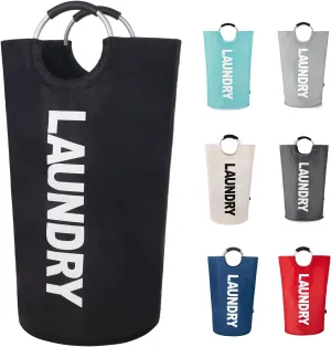 Twira 125L Pro XX-Large Laundry Baskets, Laundry Hamper Stands Up Well, Laundry Bag with Padded Handles, Waterproof Laundry Basket Collapsible, Clothes Hamper for College, Laundry, Bathroom (Black)