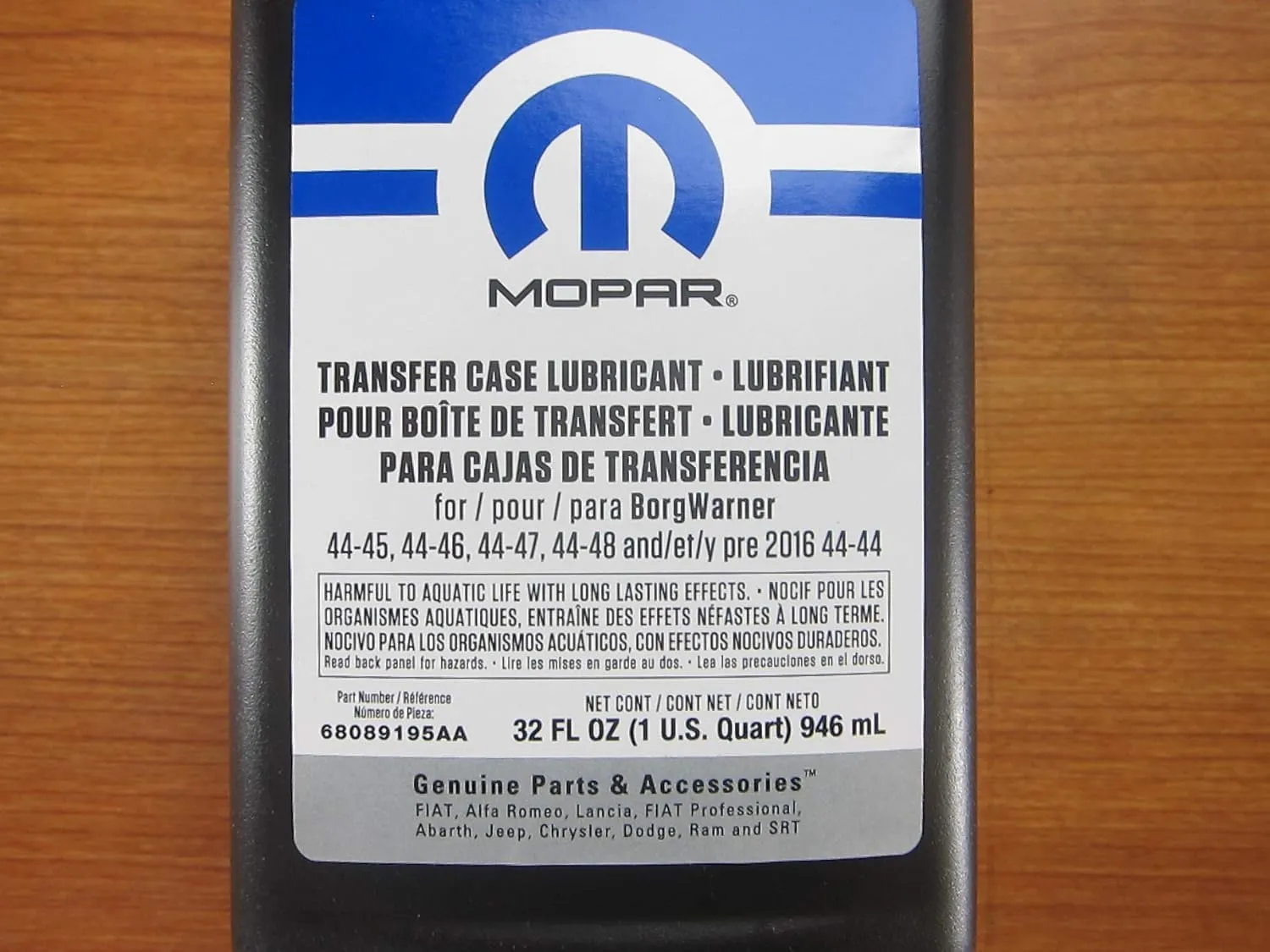 Two Quarts Of Transfer Case Lubricant For BorgWarner Units New Mopar OEM