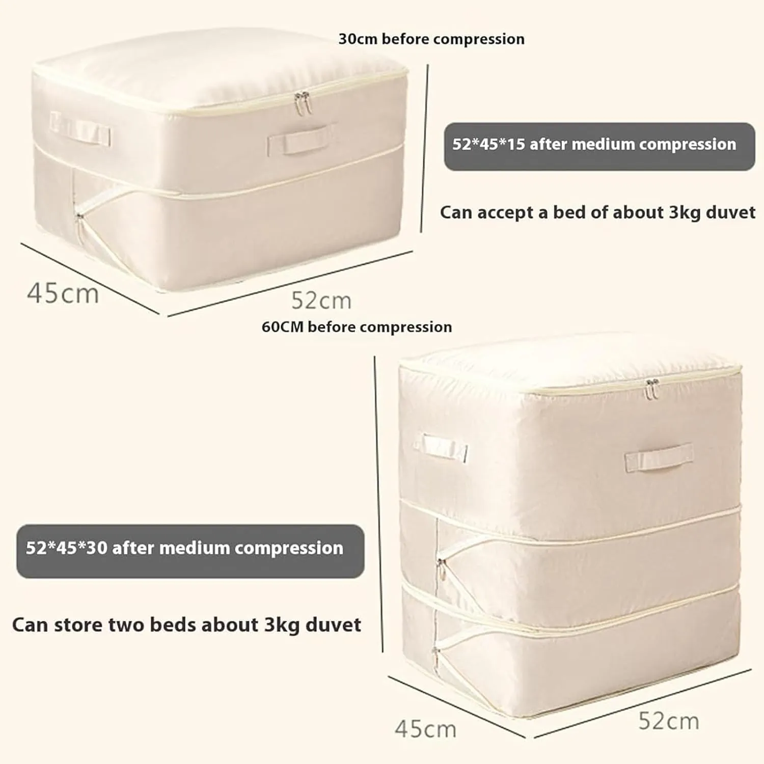 Ultra Space Saving Self Compression Organizer, Compression Duvet Storage Bag Large Capacity, Heavy Duty Moving Bags, Self Compression Moving Organizer Bags for Comforters, Clothes (BLUE,X-Large)