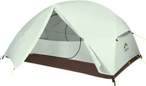 Ultralight 2 Person Backpacking, 4LB Portable 20D Waterproof Nylon Camping, 3 Season Hiking Trekking Tent with 7001 Aluminum Poles