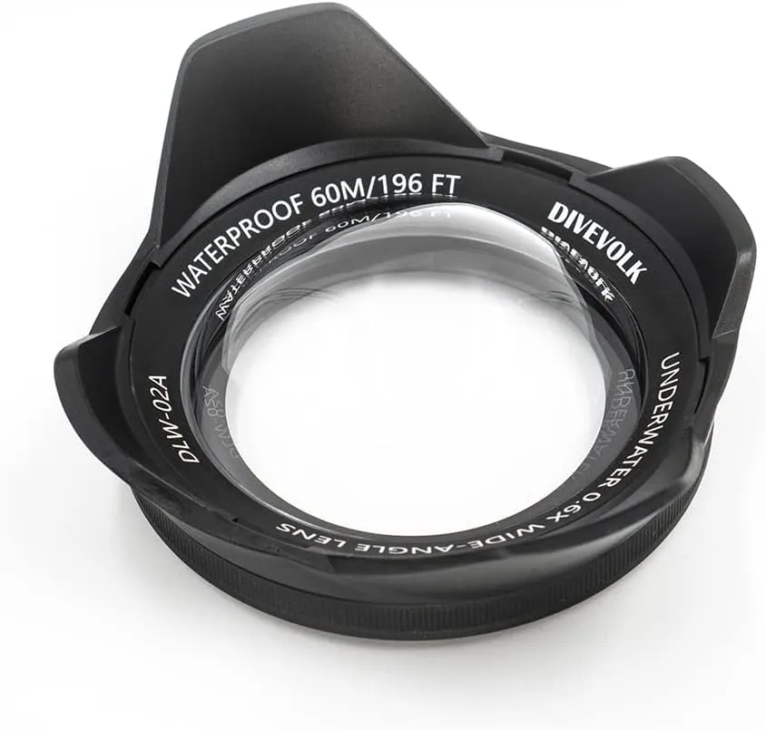 Underwater Wide-Angle Conversion Lens X0.6 for DIVEVOLK Housing and Action Camera
