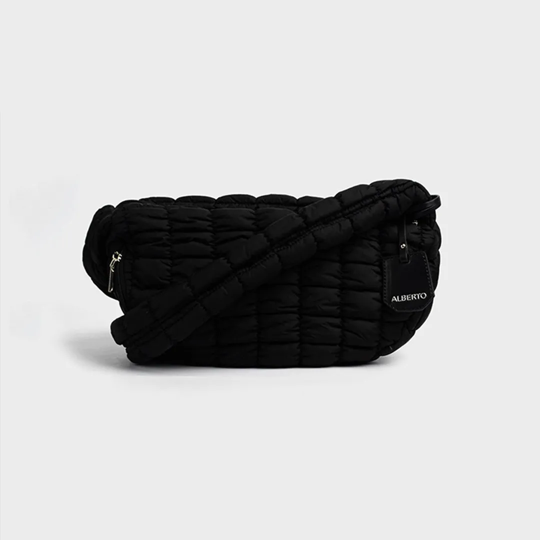 Unisex Peach Puffer Crossbody Bag