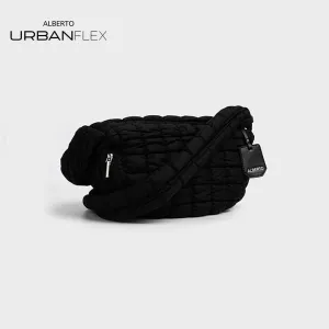 Unisex Peach Puffer Crossbody Bag