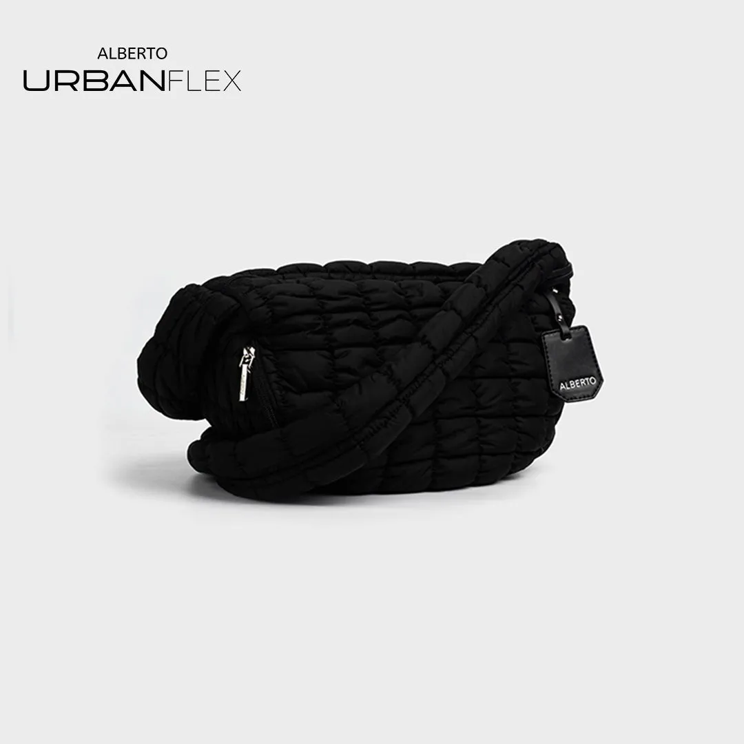 Unisex Peach Puffer Crossbody Bag