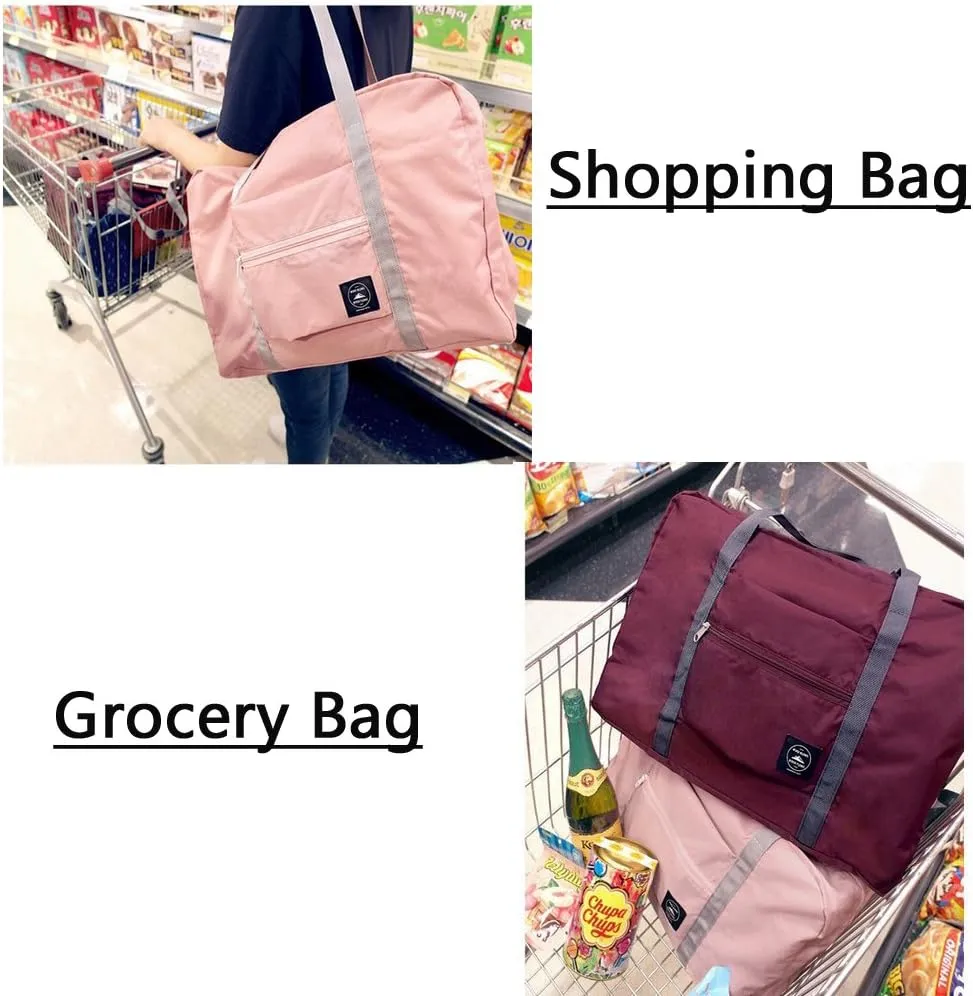 Unova Travel Duffel Bag Light Foldable Nylon Water Resistant Gym Bag Tote Hook onto Luggage