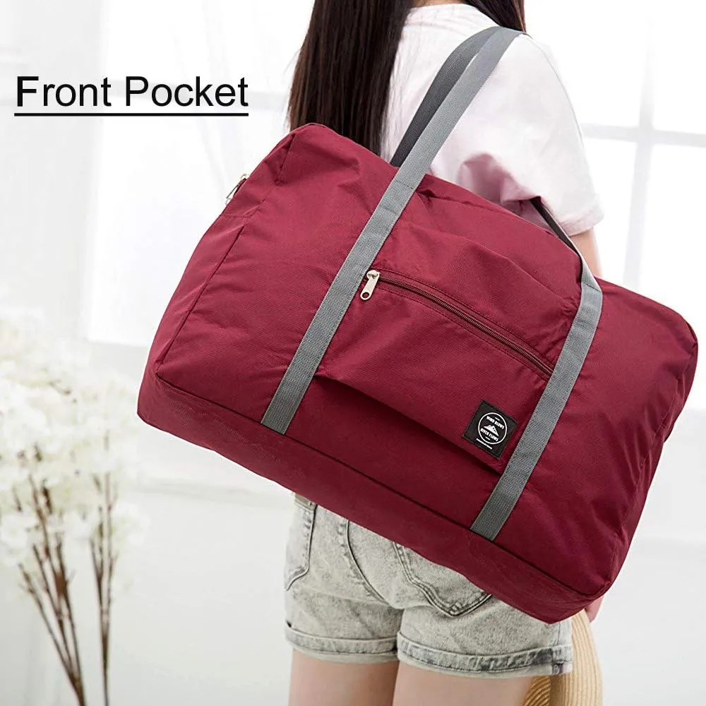 Unova Travel Duffel Bag Light Foldable Nylon Water Resistant Gym Bag Tote Hook onto Luggage